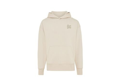 Iqoniq Yoho recycled cotton relaxed hoodie, natural raw