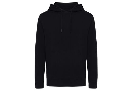 Iqoniq Rila lightweight recycled cotton hoodie, black
