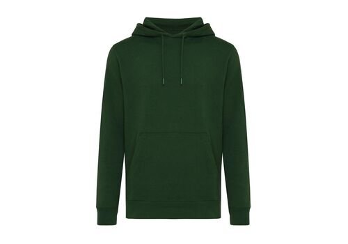 Iqoniq Rila lightweight recycled cotton hoodie, forest green