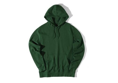 Iqoniq Rila lightweight recycled cotton hoodie, forest green