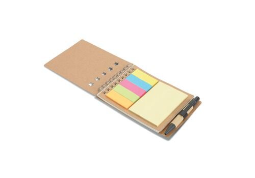 Užrašinė su tušinuku ir lipniais lapeliais