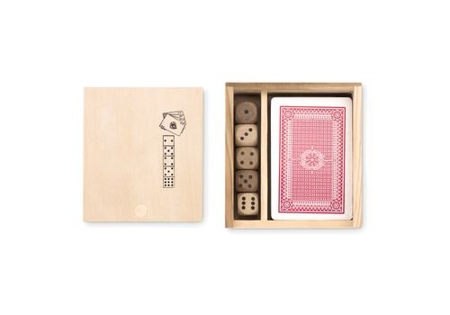 Kortų ir lošimo kauliukų rinkinys