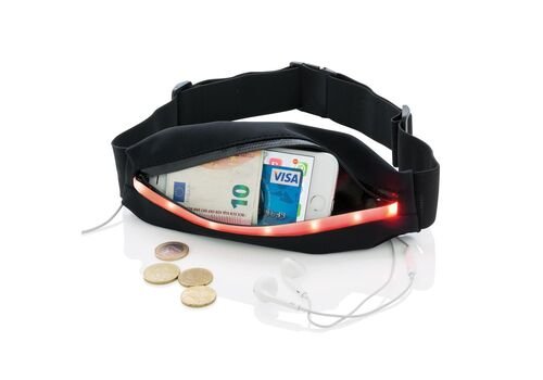 Bėgimo juosmens diržas su šviesa